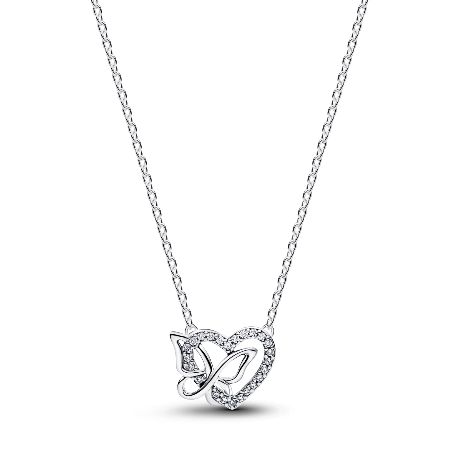 Verstrengeld Hart & Vlinder Ketting met Hanger