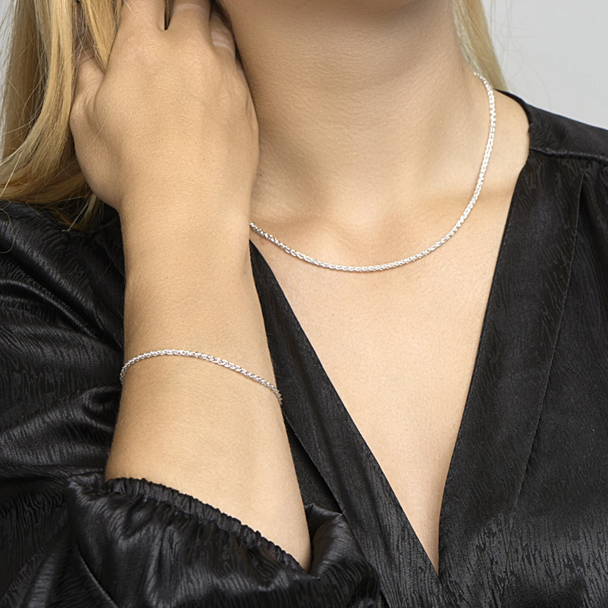 vossestaart 2,5 mm zilver wit