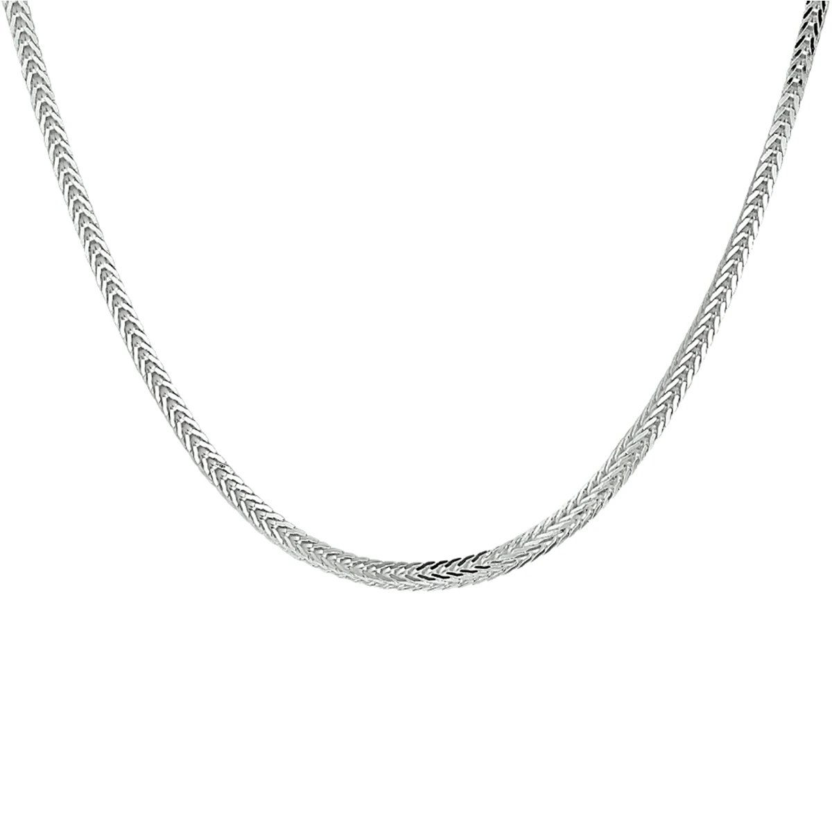 vossestaart 2,5 mm zilver wit