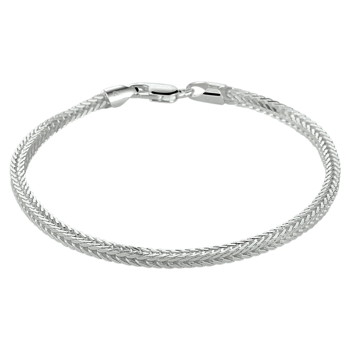vossestaart 2,5 mm zilver wit