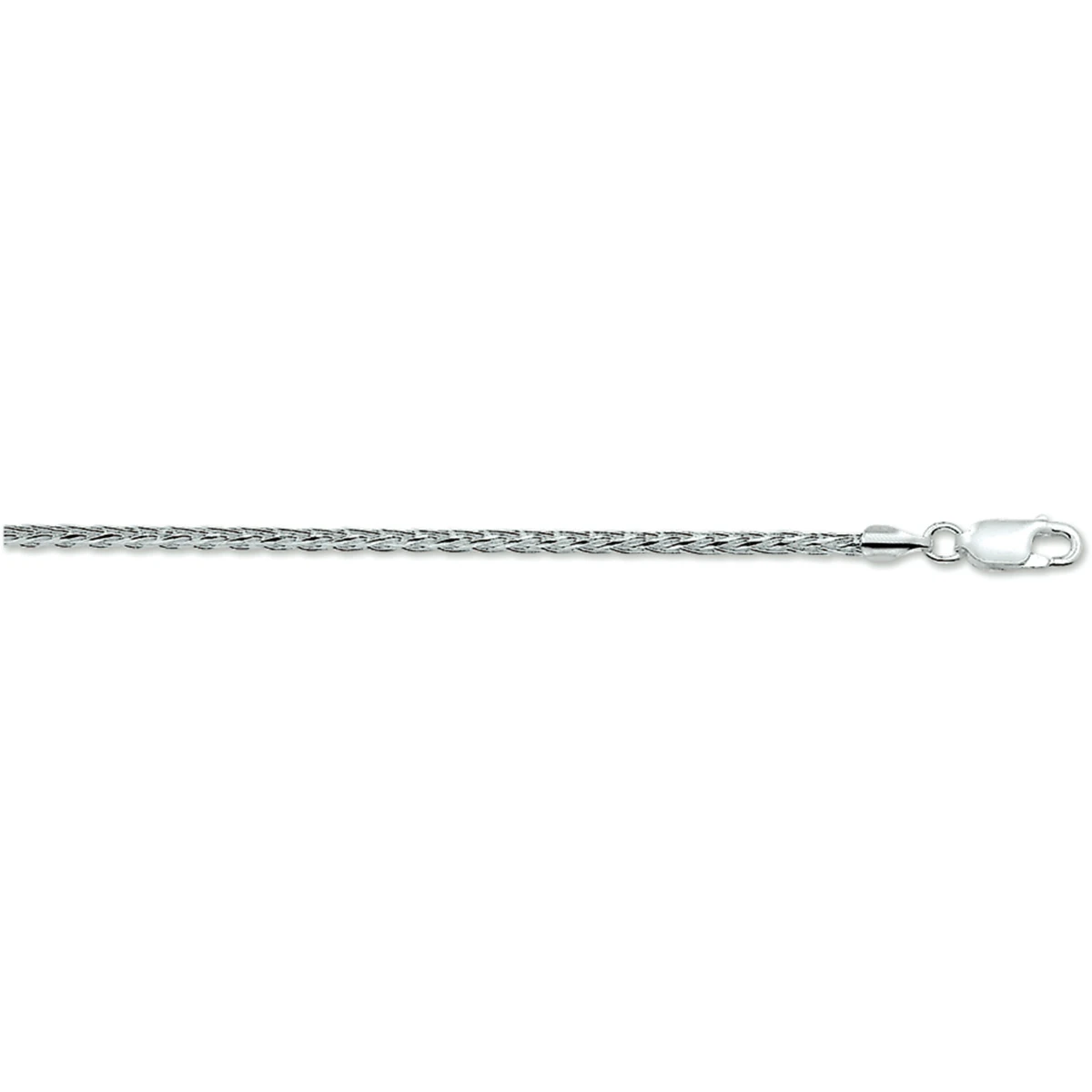 vossestaart rond 2,0 mm zilver wit