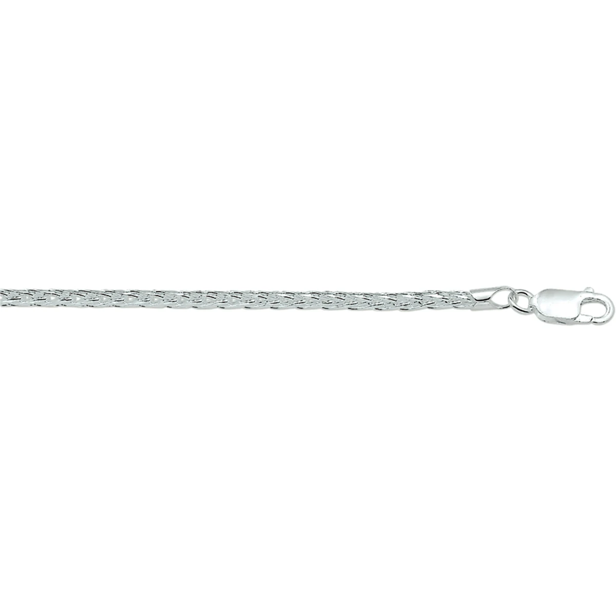 vossestaart rond 3,0 mm zilver wit