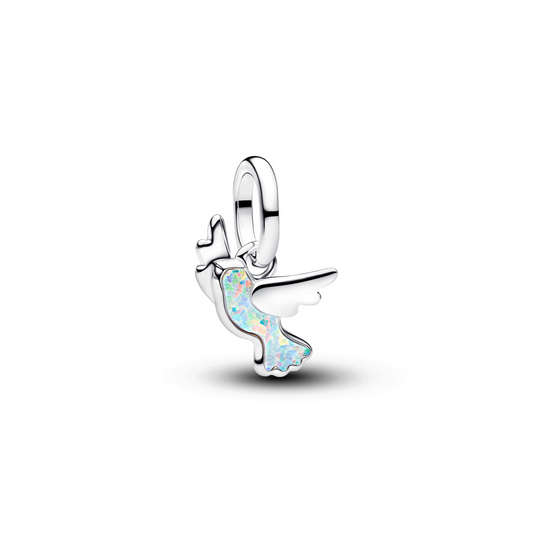 Witte Duif Mini Hangende Bedel