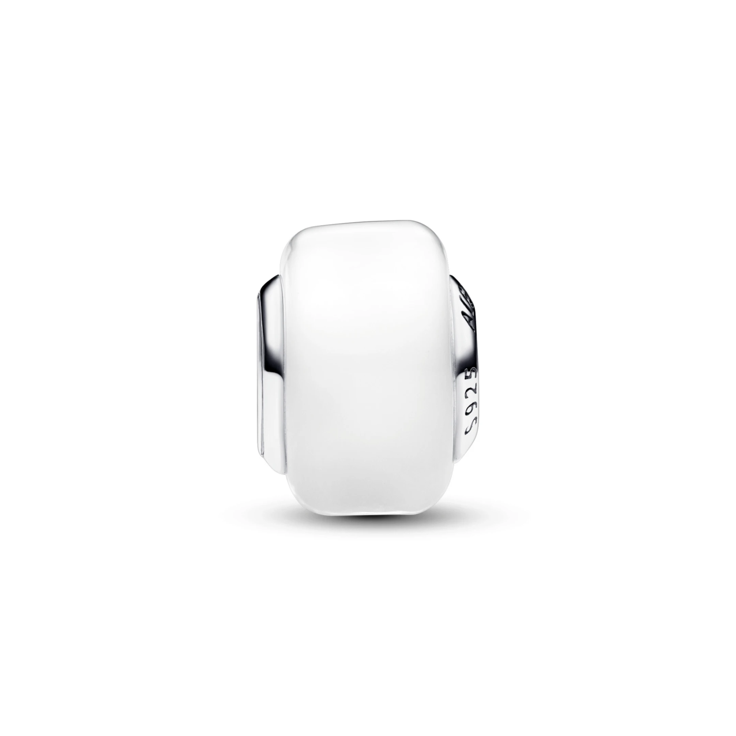 Witte minibedel van muranoglas