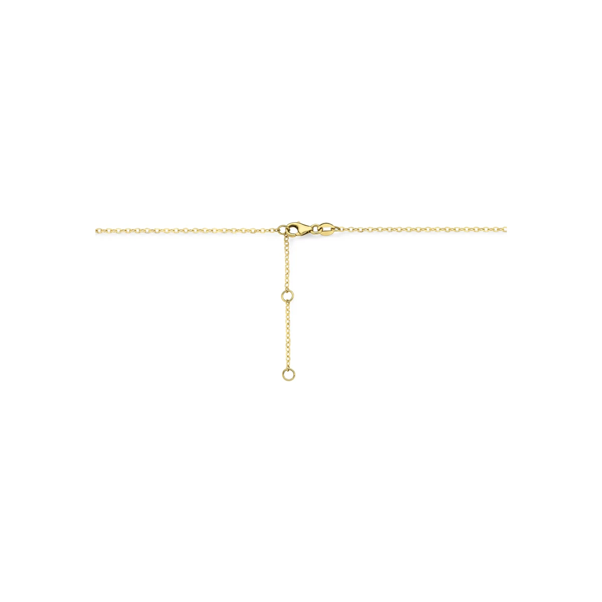 y-collier diamant 0.21ct h si 40 + 2 + 2 cm 14K geelgoud