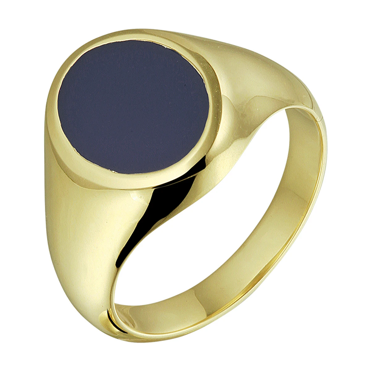 zegelring massief lagensteen 11 x 8 mm 14K geelgoud