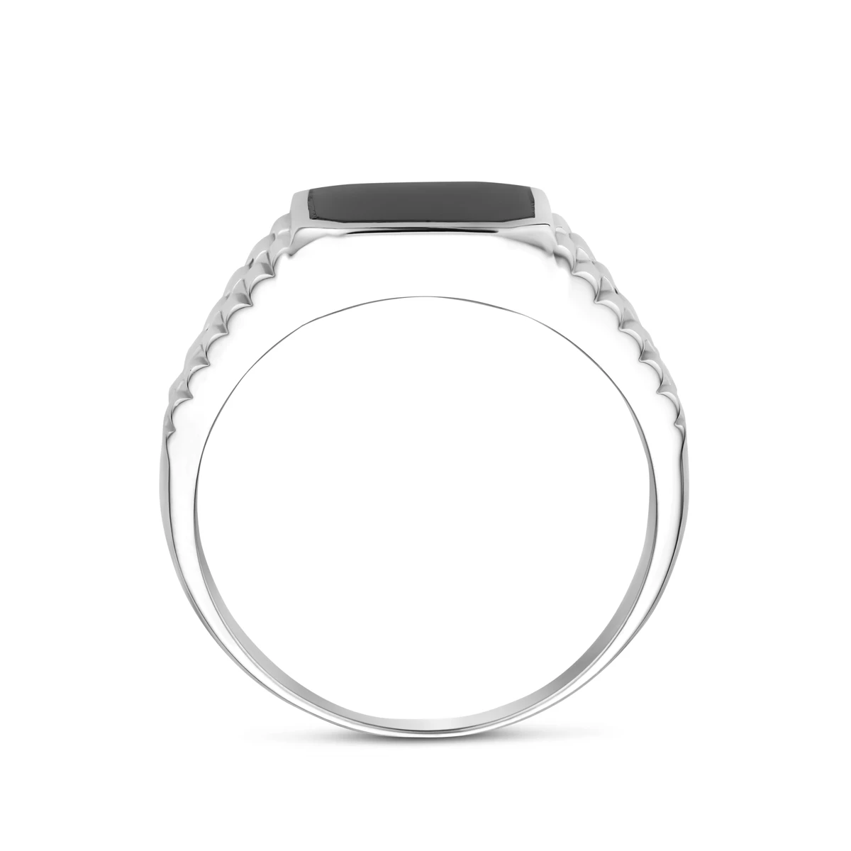 zegelring onyx zilver gerhodineerd