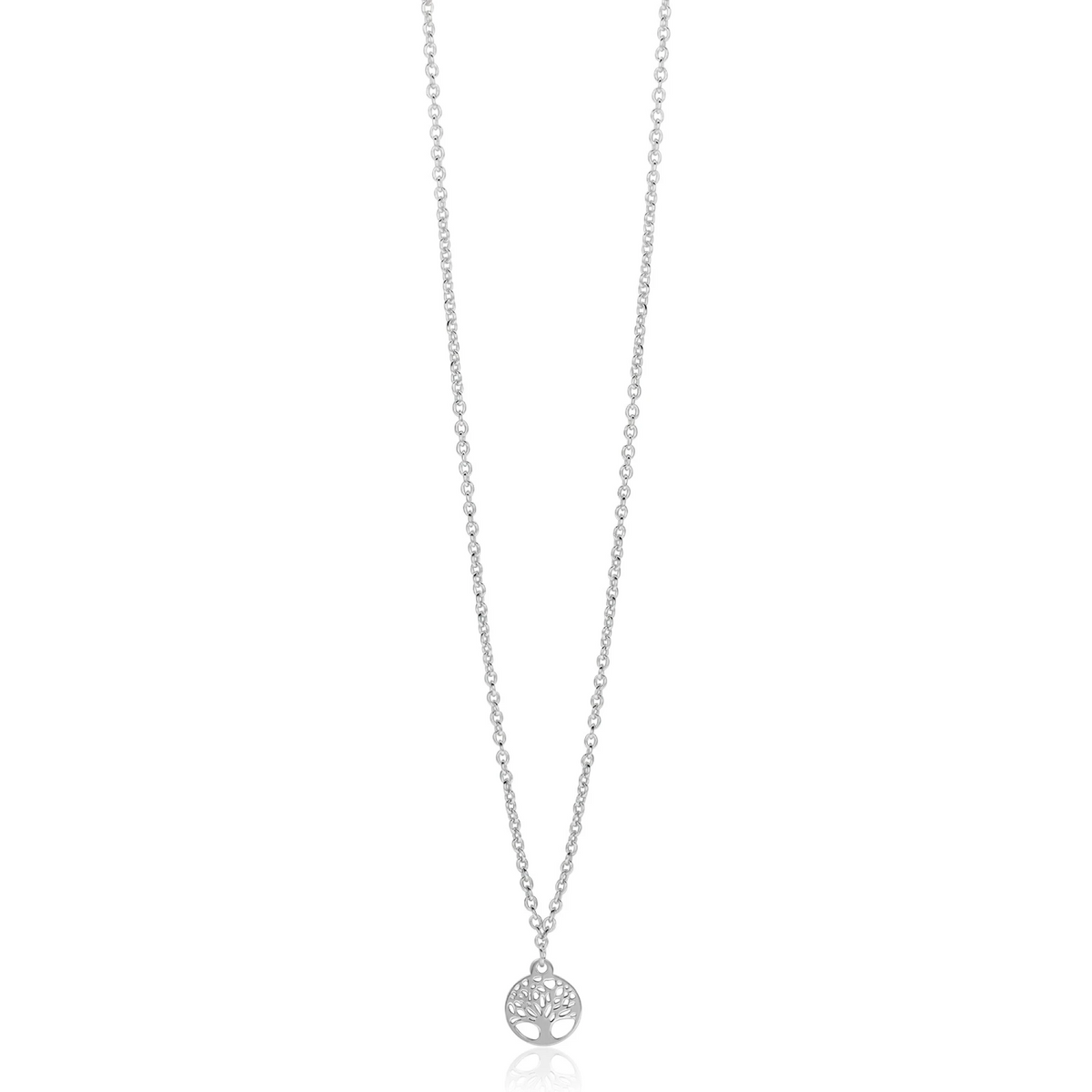 ZINZI zilveren ketting met levensboom hanger 8mm 42-45cm ZIC-BF139