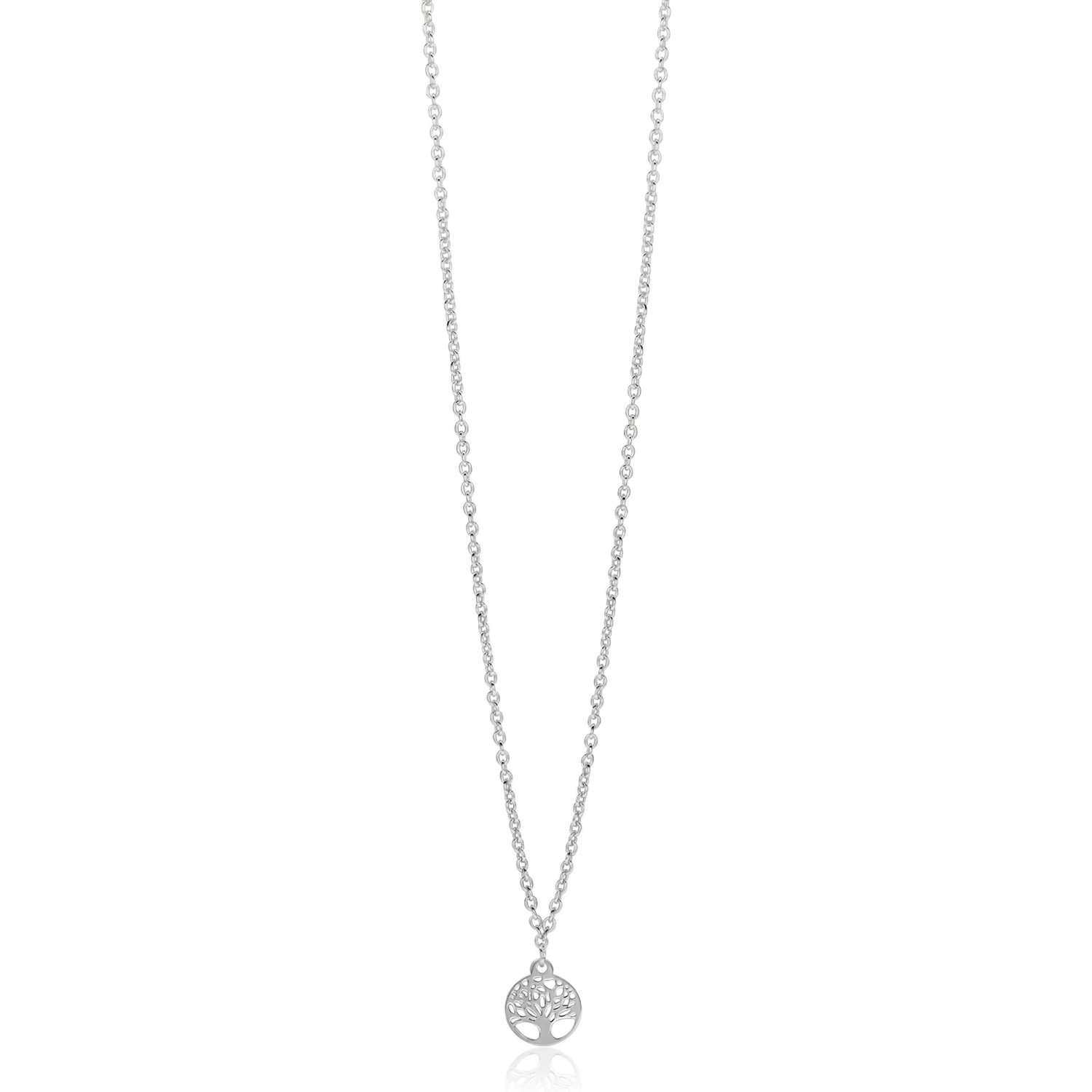 ZINZI zilveren ketting met levensboom hanger 8mm 42-45cm ZIC-BF139