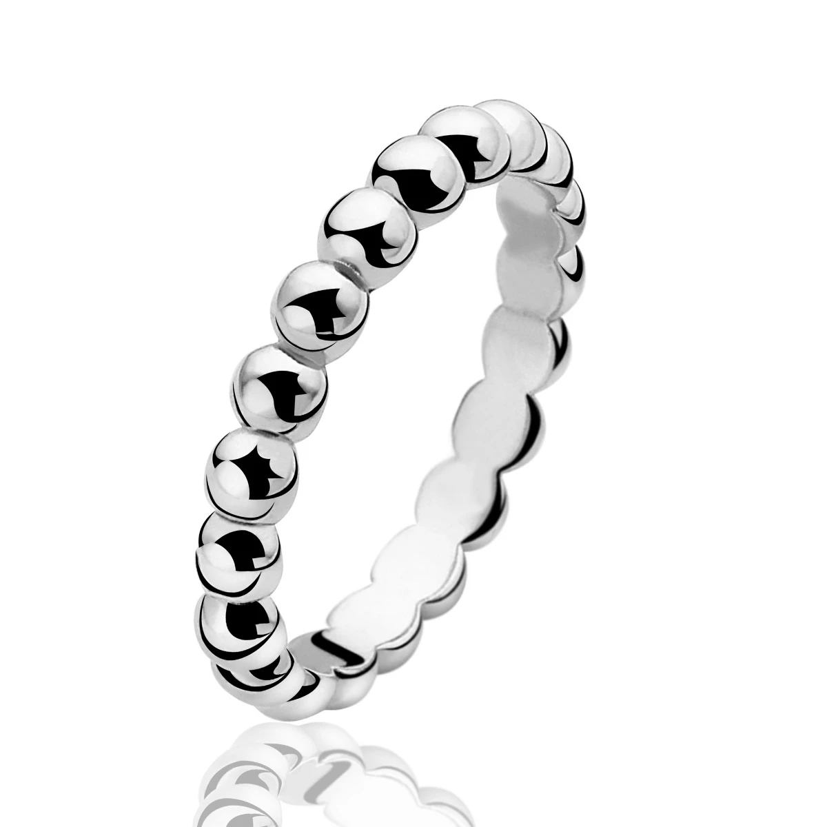 ZINZI zilveren ring glad bol ZIR923