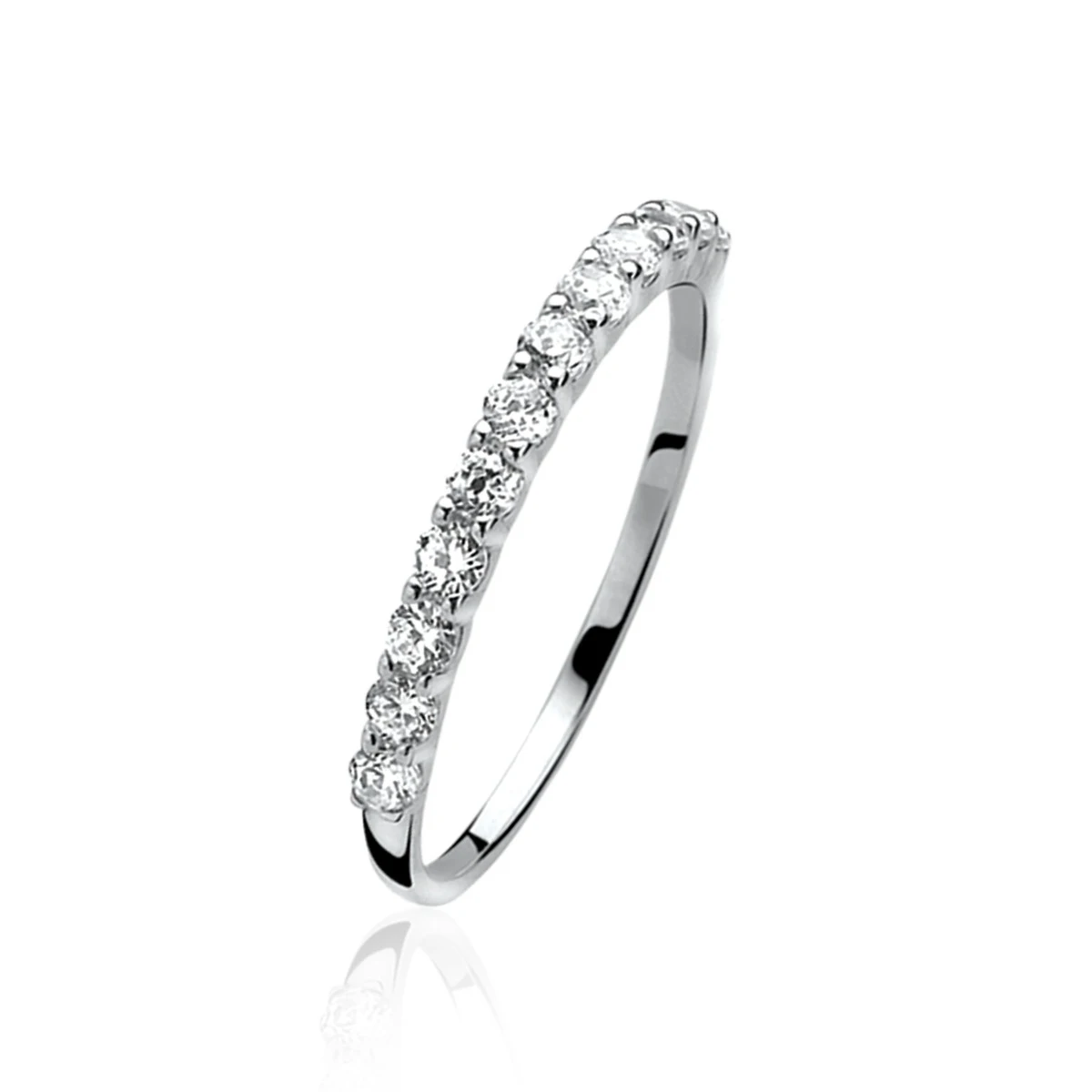 ZINZI zilveren ring wit ZIR827