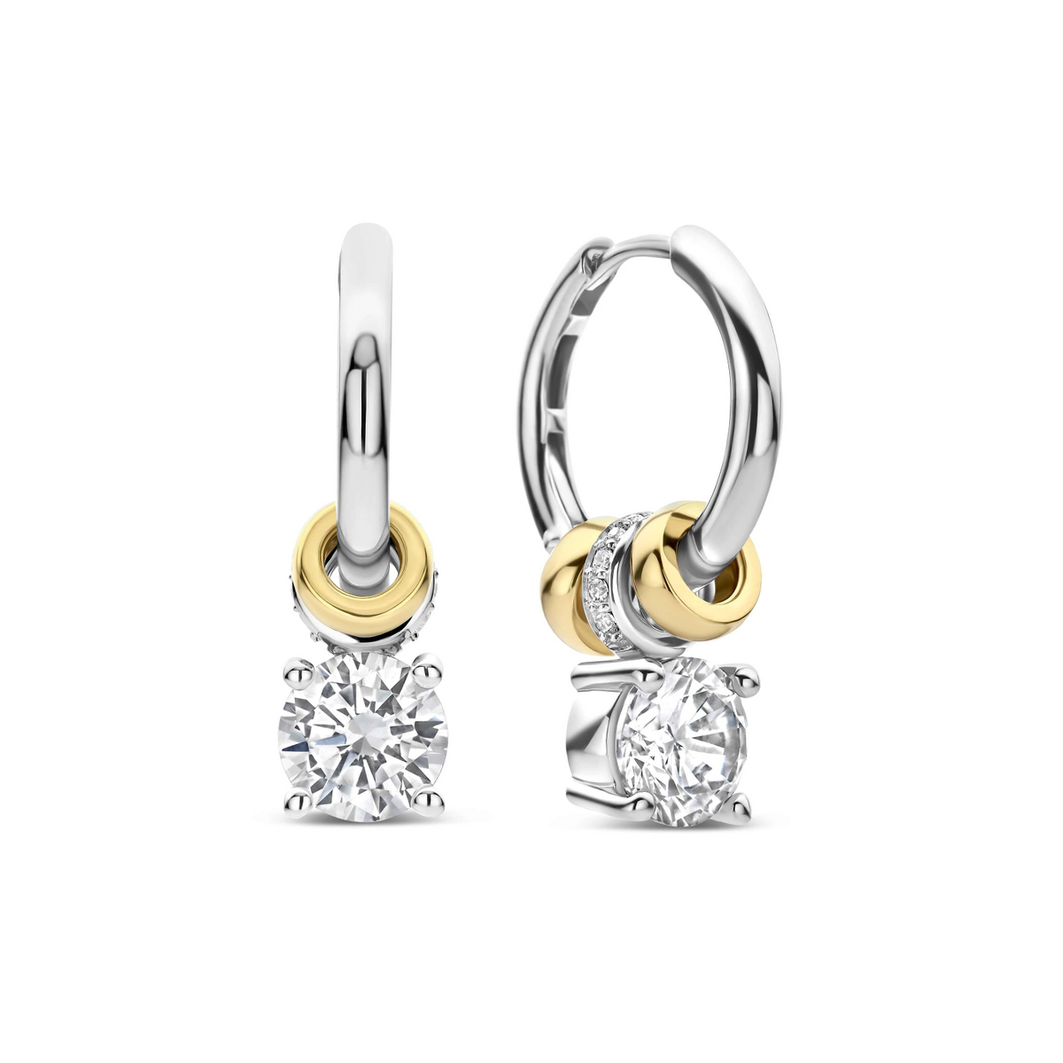 Zirkonia Charm Hoops