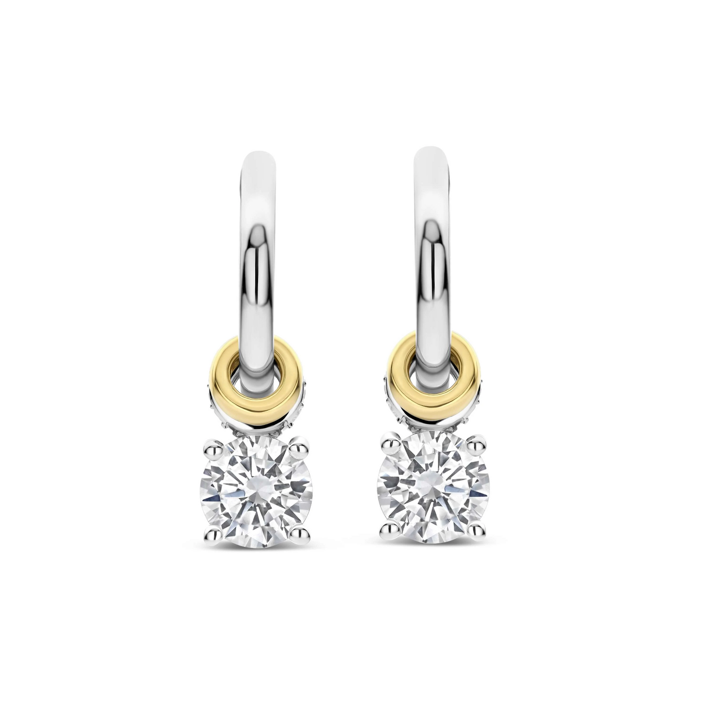 Zirkonia Charm Hoops