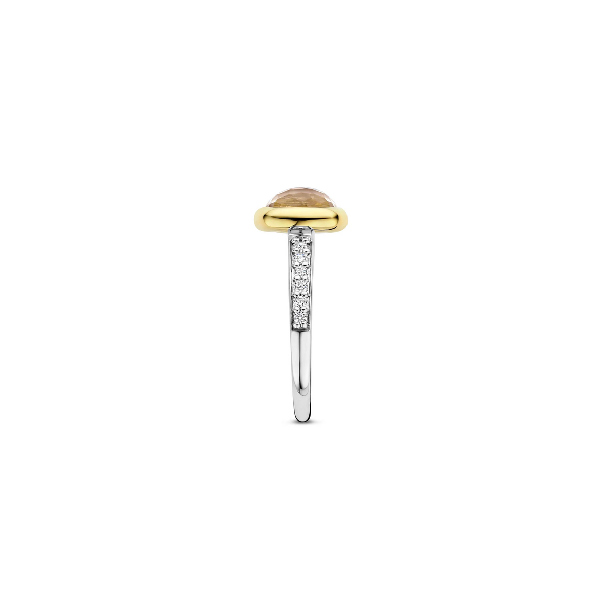 Zirkonia Cushion Ring Geel