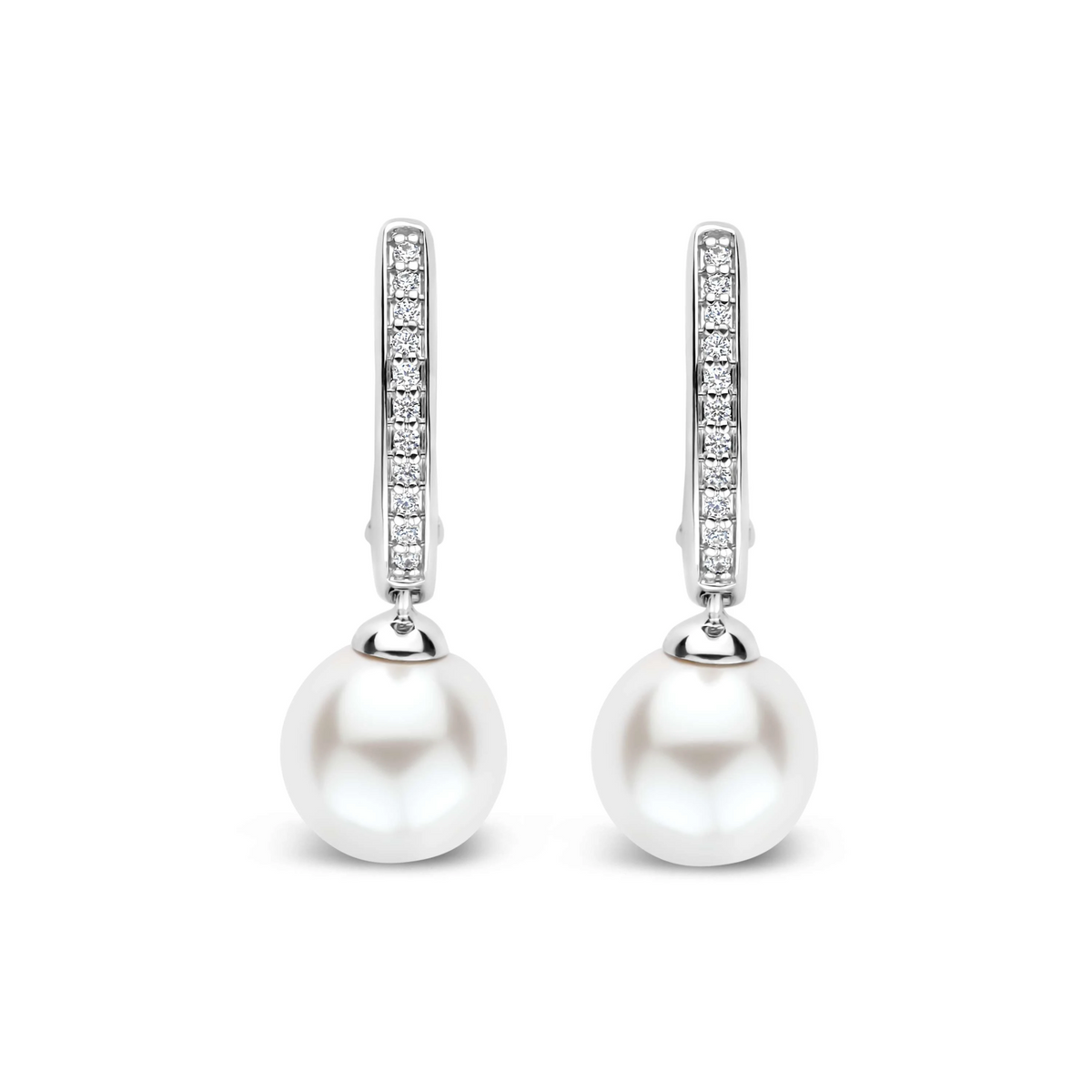Zirkonia Parel Hoops Zilver